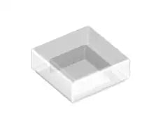 LEGO Fliesen 3070b Fliese 1x1, transparent-schwarz