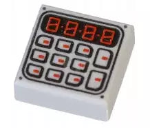 LEGO Fliesen 3070bpb089 Fliese 1x1 mit Tastatur, hellgrau
