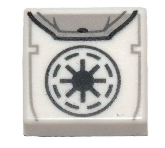 LEGO Fliesen 3070bpb268 Fliese 1x1 Star Wars Galactic Republic Backpack Abzeichen, weiß