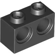 LEGO Technic 32000 Technikstein 1x2 (2 Pinloch), schwarz