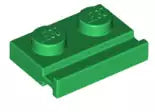 LEGO Sonderplatten 32028 Platte 1x2 mit Schiene, grün