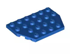 LEGO Sonderplatten 32059 Platte 4x6 mit 2 abgeschrägten Ecken, blau