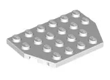 LEGO Sonderplatten 32059 Platte 4x6 mit 2 abgeschrägten Ecken, weiß