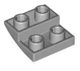LEGO Schrägsteine 32803 Bogenstein invers 2x2, hellgrau