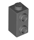 LEGO Sondersteine 32952 Stein 1x1x1 2/3 mit 2 Noppen an einer Seite, dunkelgrau