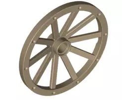 LEGO Fahrzeuge 33211 Kutschenrad (D=43mm), dunkelbeige