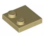 LEGO Fliesen 33909 Fliese 2x2 mit 2 Noppen, beige