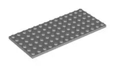 LEGO Platten 3456 Platte 6x14, hellgrau