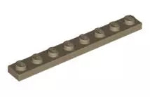 LEGO Platten 3460 Platte 1x8, dunkelbeige
