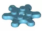 LEGO Sonderplatten 35442 Platte rund 2x2 mit 6 Zähnen, mittel-azurblau