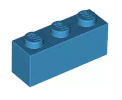 LEGO Steine 3622 Stein 1x3, dunkel-azurblau