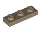 LEGO Platten 3623 Platte 1x3, dunkelbeige