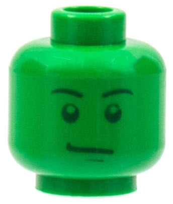 LEGO Minifiguren Zubehör 3626bpb0403 Minifiguren-Kopf, grün