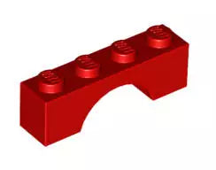 LEGO Steine 3659 Bogenstein 1x4, rot