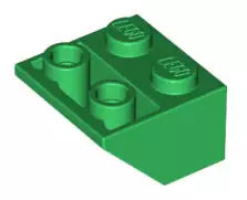LEGO Schrägsteine 3660 Dachstein invers 45° 2x2, grün