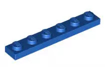 LEGO Platten 3666 Platte 1x6, blau