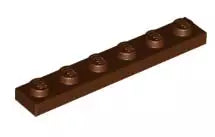 LEGO Platten 3666 Platte 1x6, rotbraun