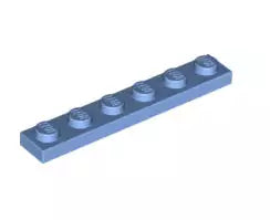 LEGO Platten 3666 Platte 1x6, mittelblau
