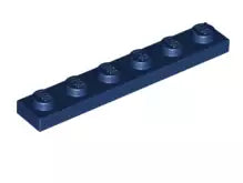 LEGO Platten 3666 Platte 1x6, dunkelBlau