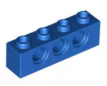 LEGO Technic 3701 Technikstein 1x4, blau