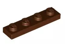 LEGO Platten 3710 Platte 1x4, rotbraun