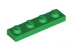 LEGO Platten 3710 Platte 1x4, grün