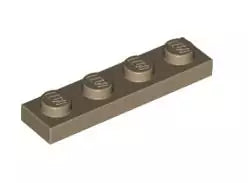 LEGO Platten 3710 Platte 1x4, dunkelbeige