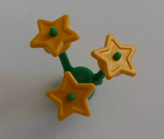 LEGO Pflanzen 3741-01 Blume mit 3 sternförmigen Blüten, knallhellorange