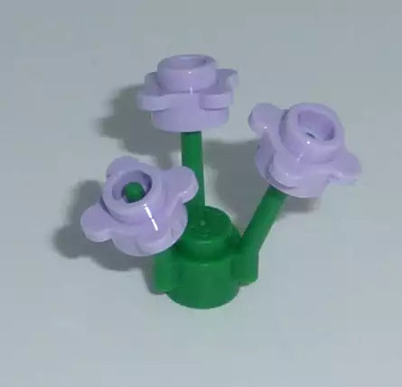 LEGO Pflanzen 3741-13 Blume mit 3 vierblättrigen Blüten, lavendel