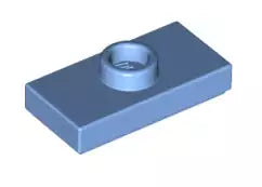 LEGO Fliesen 3794 Fliese 1x2 mit Noppe, mittelblau
