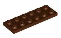LEGO Platten 3795 Platte 2x6, rotbraun