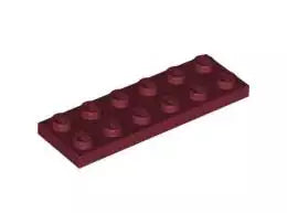 LEGO Platten 3795 Platte 2x6, dunkelrot