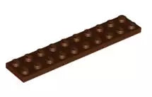 LEGO Platten 3832 Platte 2x10, rotbraun