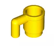 LEGO Behälter 3899 Tasse, gelb