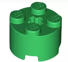 LEGO Steine 3941 Rundstein 2x2 mit Achsloch, grün