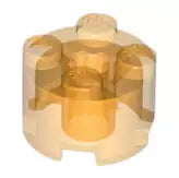 LEGO Steine 3941 Rundstein 2x2 mit Achsloch, transparent-orange