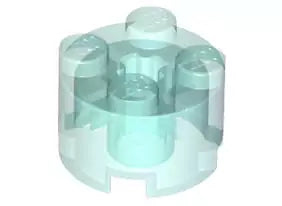 LEGO Steine 3941 Rundstein 2x2 mit Achsloch, transparent-hellblau