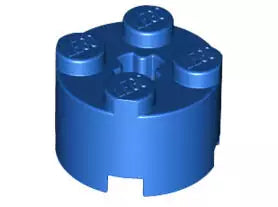 LEGO Steine 3941 Rundstein 2x2 mit Achsloch, blau