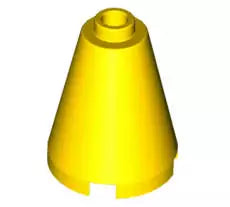 LEGO Schrägsteine 3942c Kegel 2x2x2 mit Noppe, gelb
