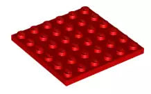 LEGO Platten 3958 Platte 6x6, rot