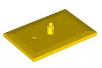 LEGO Eisenbahn 4025 Bogie-Platte 4x6, gelb