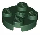 LEGO Platten 4032 Platte rund 2x2 mit Achsloch, dunkelgrün