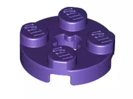 LEGO Platten 4032 Platte rund 2x2 mit Achsloch, dunkelpurpur