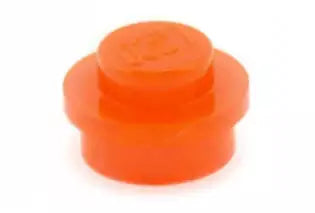 LEGO Platten 4073 Platte rund 1x1, transparent-neon orange
