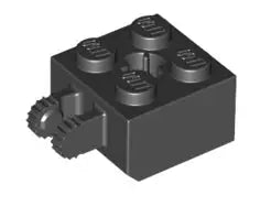 LEGO Gelenke 40902 Scharnierstein 2x2 (2 vertikale Finger, rastend), schwarz