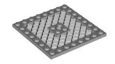 LEGO Sonderplatten 4151b Gitterplatte 8x8, hellgrau