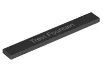 LEGO Fliesen 4162pb113 Fliese 1x8 mit "Trevi Fountain"-Druck, schwarz