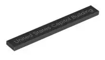 LEGO Fliesen 4162pb155 Fliese 1x8 mit "United States Capitol Building"-Druck, schwarz