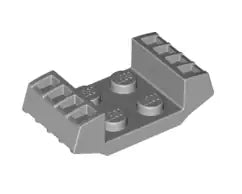 LEGO Sonderplatten 41862 Platte 2x2 mit Riffeln, hellgrau
