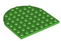 LEGO Sonderplatten 41948 Platte 8x8 abgerundet, knallgrün